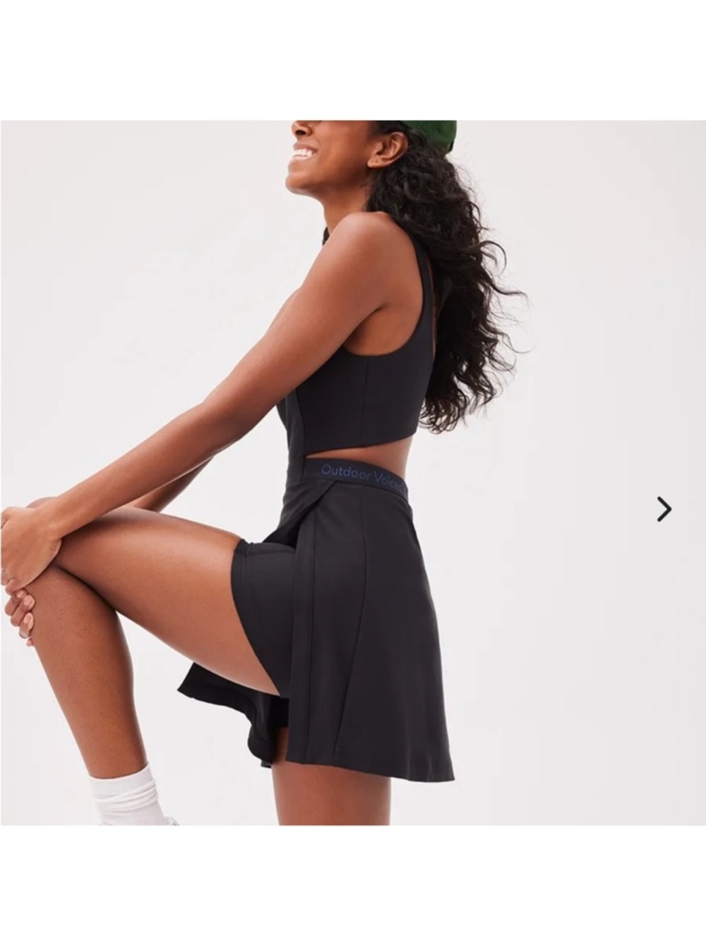 Outdoor Voice Court Cutout Tennis Dress Black Womens Size XS - Picture 3 of 8